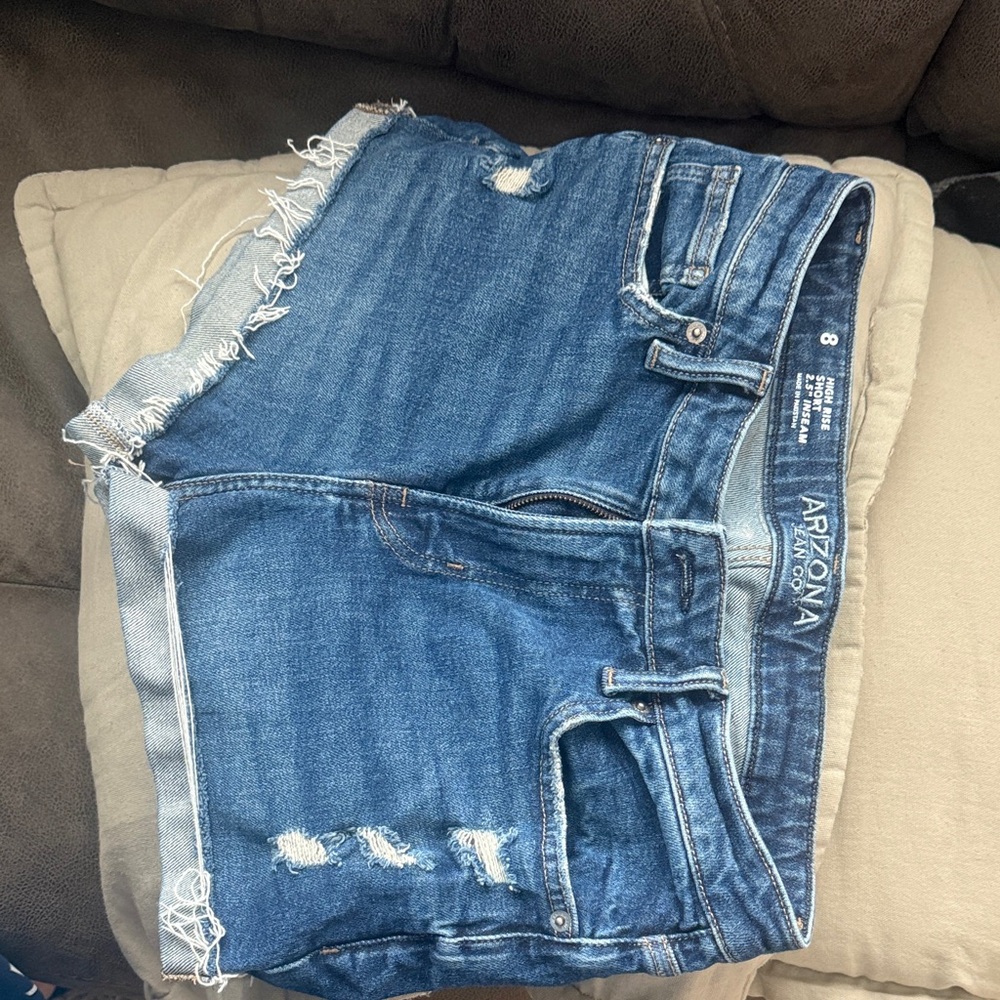 Arizona Jean Company Women's Distressed Blue Jean Shorts